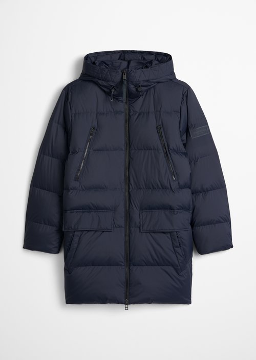 Regular-Fit Quilted Down Jacket — Dark Navy