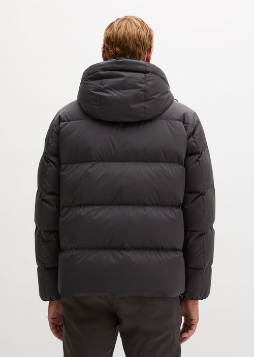 Regular-Fit Quilted Down Jacket — Black