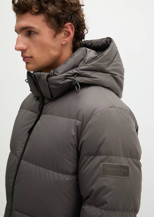 Puffer-Daunenjacke regular Wooden Earth in Detailansicht