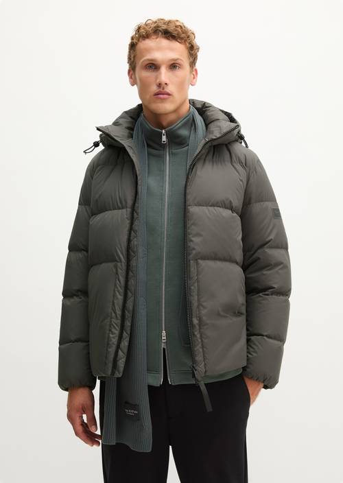 Puffer-Daunenjacke regular Charcoal in Frontalansicht