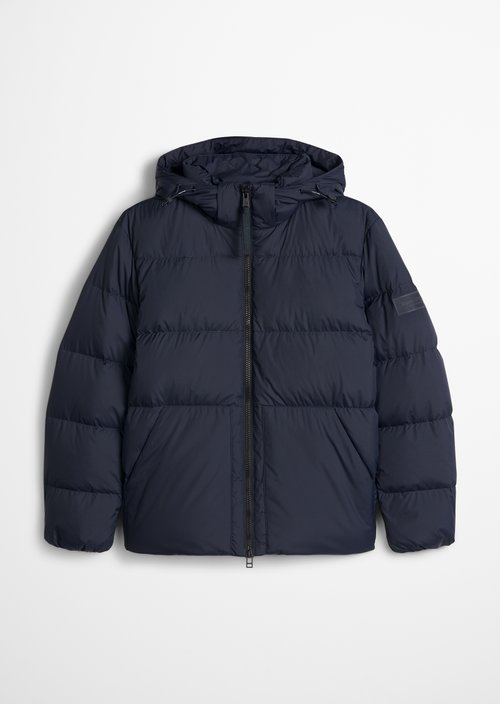 Regular-Fit Quilted Down Jacket — Dark Navy