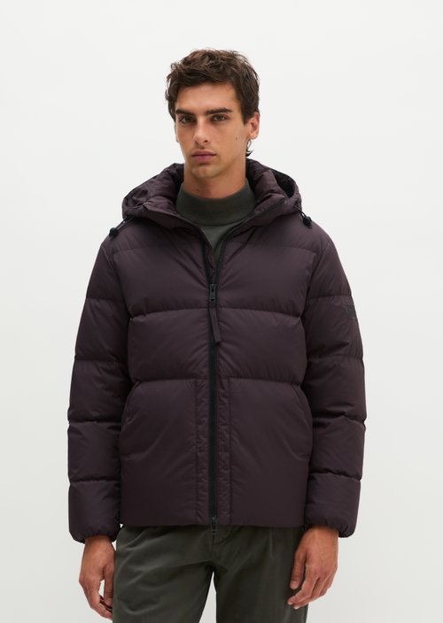 Regular-Fit Quilted Down Jacket — Deep Mulberry