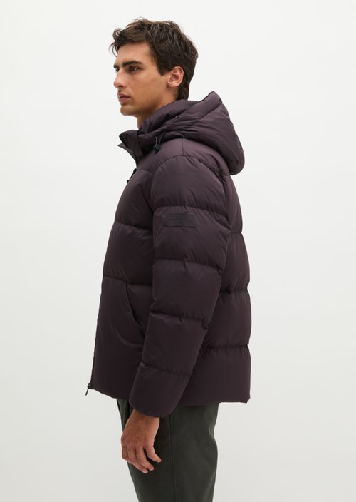Regular-Fit Quilted Down Jacket — Deep Mulberry