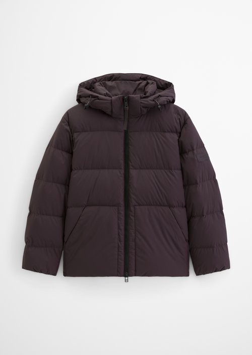 Regular-Fit Quilted Down Jacket — Deep Mulberry