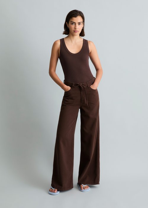 Jeans model Anjo wide — Shaded Brown