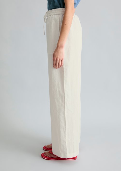Slip-on pants regular — Silky White