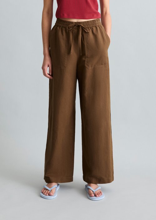 Slip-on pants regular — Umbra Brown