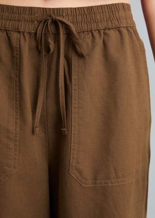 Slip-on pants regular — Umbra Brown