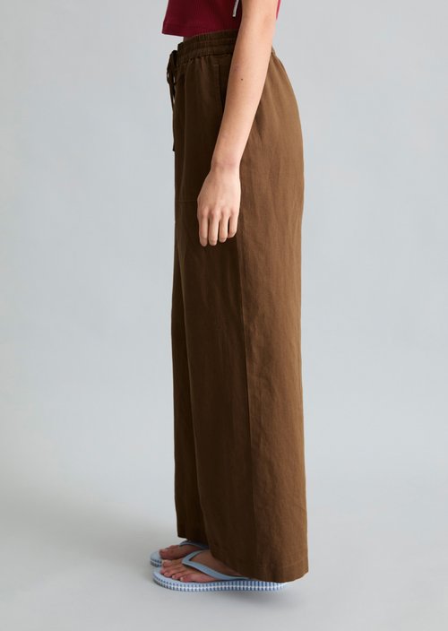 Slip-on pants regular — Umbra Brown