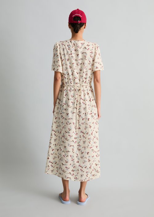 Print dress regular — Offwhite