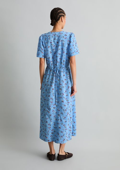 Print dress regular — Light Blue