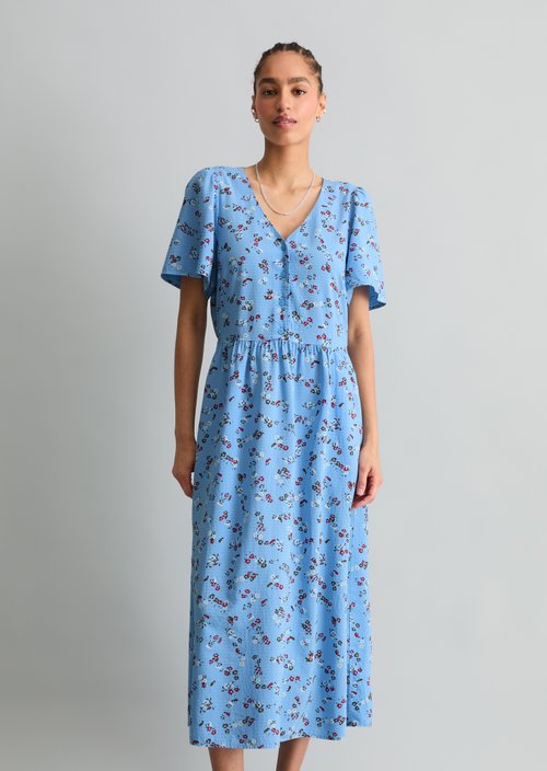 Print dress regular — Light Blue