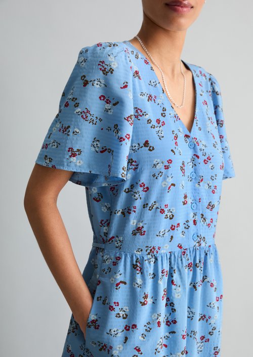 Print dress regular — Light Blue