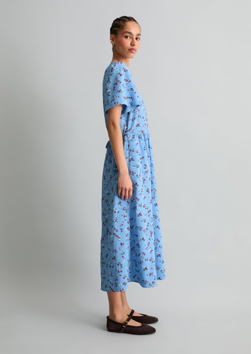 Print dress regular — Light Blue