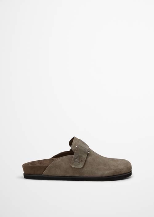 Pantolette Model Federico Dark Nickle Ansicht rechter Schuh von außen