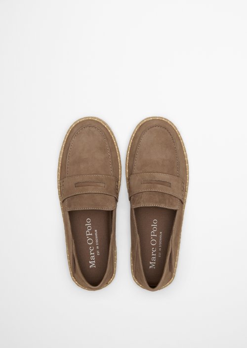 Penny loafer espadrilles model Jerry — Dark Taupe