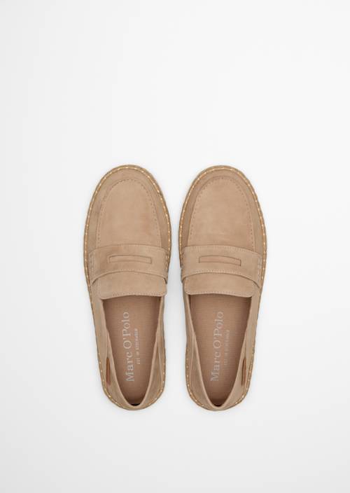 Penny loafer espadrilles model Jerry Sand in top view