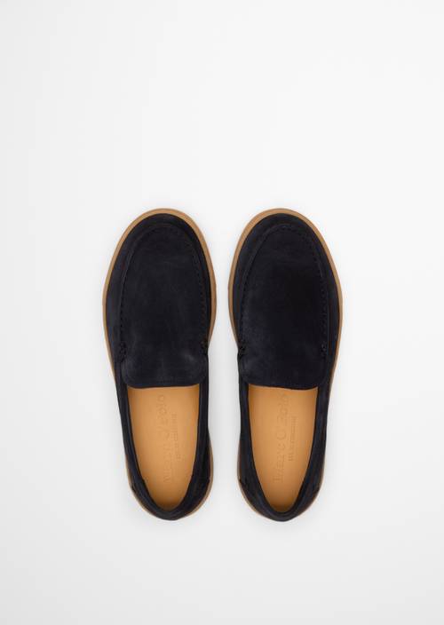 Model kapcia w kratkę Dark Navy w widoku z góry