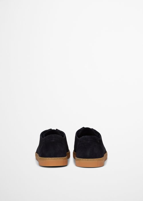 Wallabee-style slip-on model check — Dark Navy