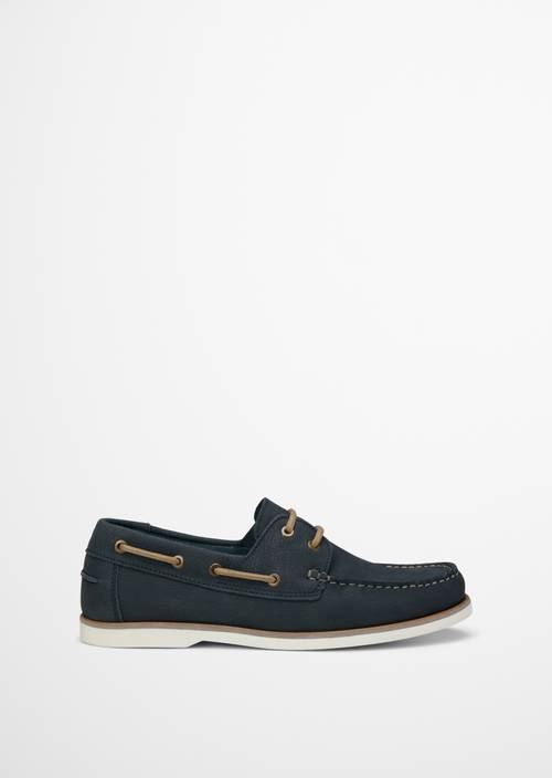 Zapato náutico modelo Nadal True Navy vista exterior del zapato derecho