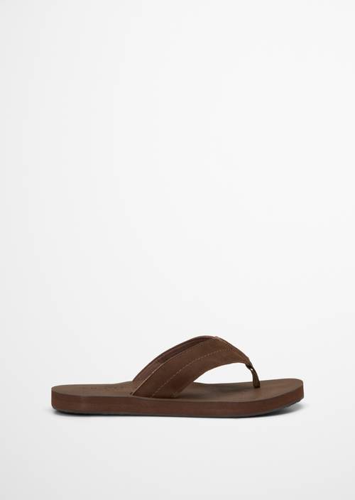 Zehentrenner Model Paquale Dark Brown Ansicht rechter Schuh von außen