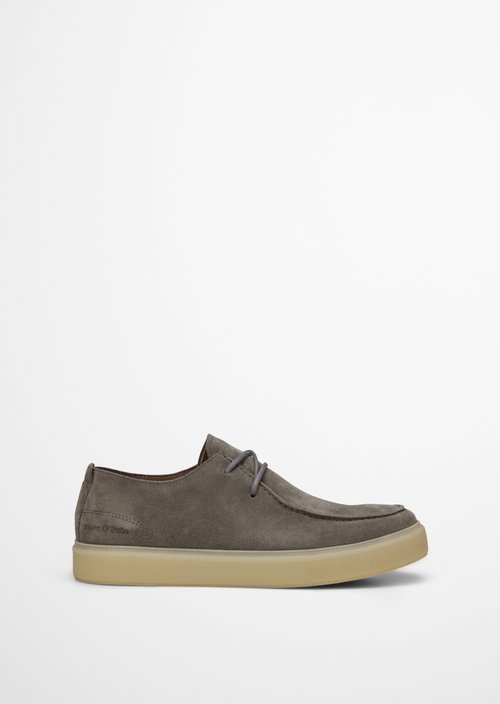 Moccasin lace-up shoe model Zen — Dark Nickle