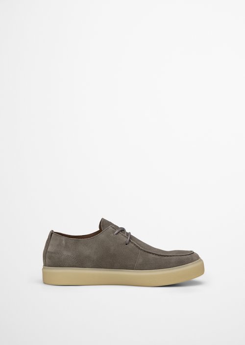 Moccasin lace-up shoe model Zen — Dark Nickle