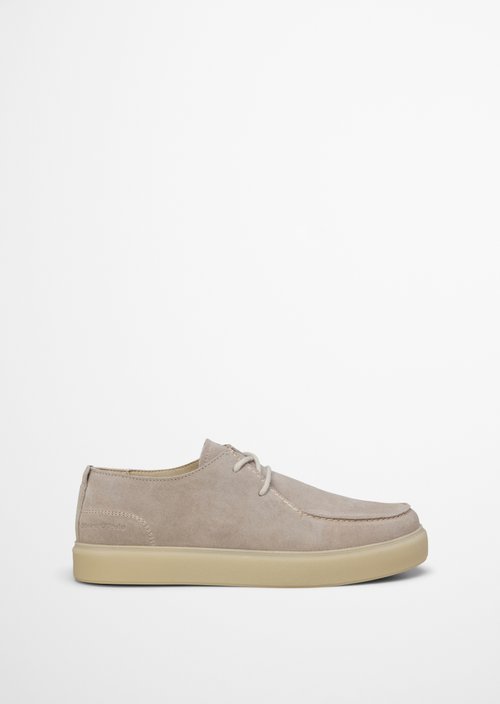 Moccasin lace-up shoe model Zen — Light Taupe