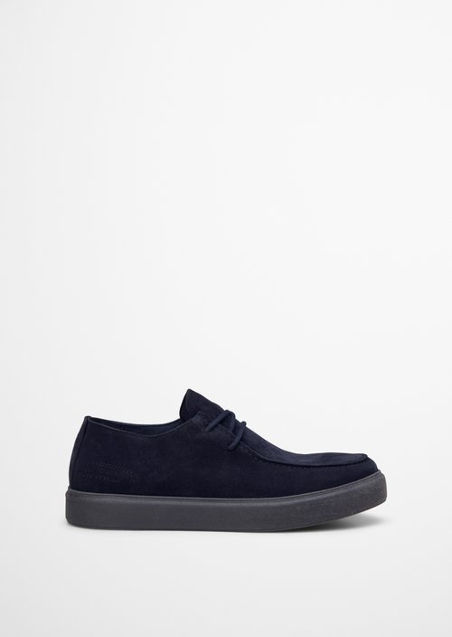 Moccasin lace-up shoe model Zen — Dark Navy
