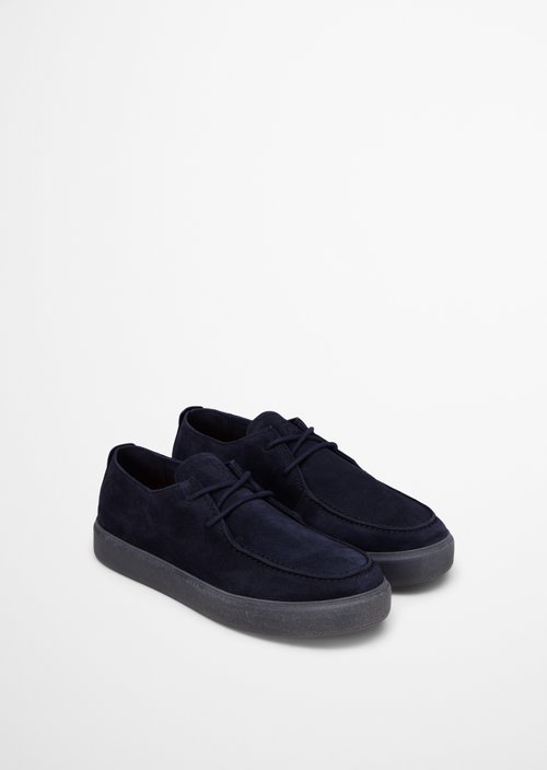 Moccasin lace-up shoe model Zen — Dark Navy