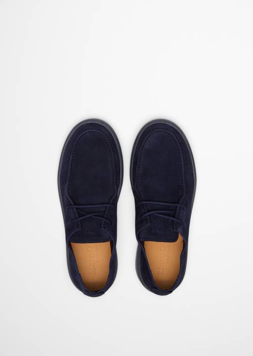 Mokassin-Schnürer Model Zen Dark Navy in Ansicht von oben