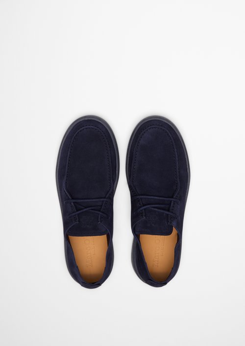 Moccasin lace-up shoe model Zen — Dark Navy