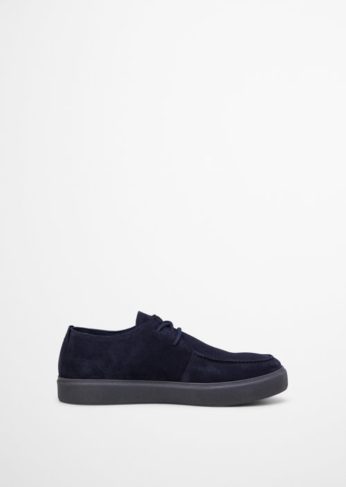 Moccasin lace-up shoe model Zen — Dark Navy