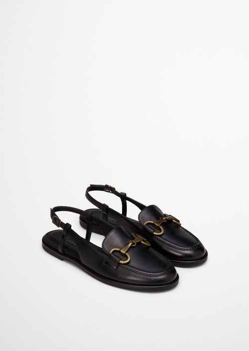 Slingback loafer model Alva — Black