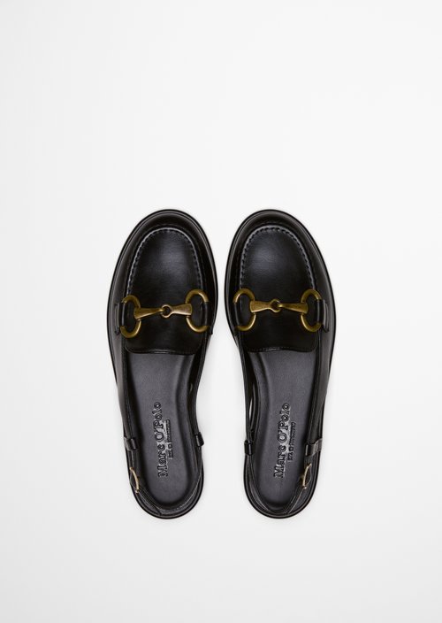Slingback loafer model Alva — Black