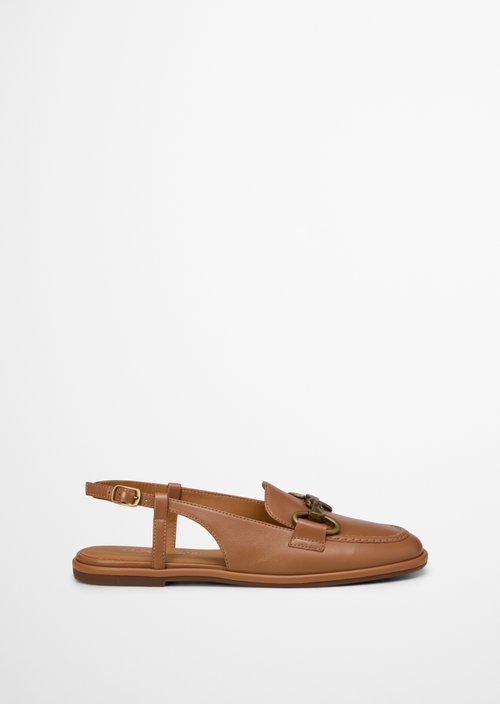 Slingback loafer model Alva — Cognac