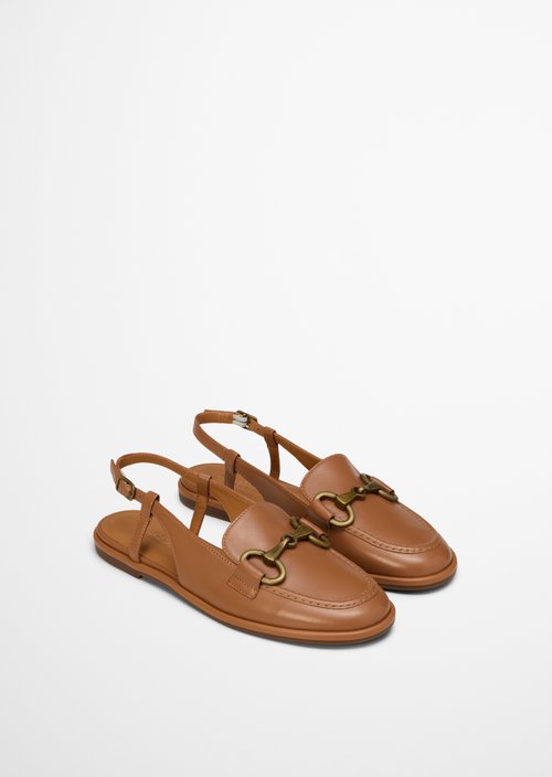 Slingback loafer model Alva — Cognac