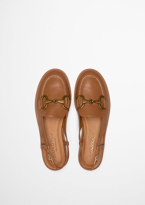 Slingback loafer model Alva — Cognac