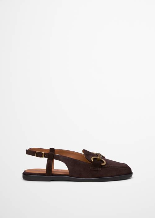 Slingback loafer model Alva Burnt Coffee right shoe outer view