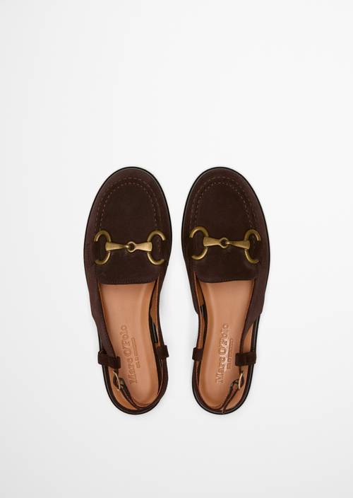 Slingback loafer model Alva Burnt Coffee in top view