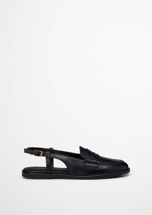Slingback-Loafer Model Alva Black Ansicht rechter Schuh von außen