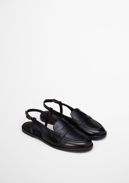 Slingback loafer model Alva — Black