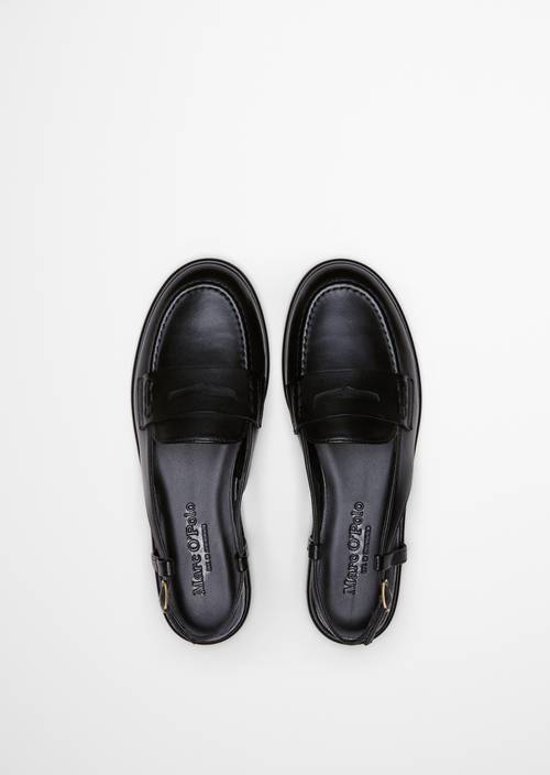 Slingback-Loafer Model Alva Black in Ansicht von oben