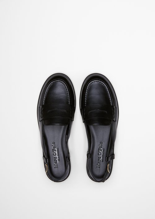 Slingback loafer model Alva — Black