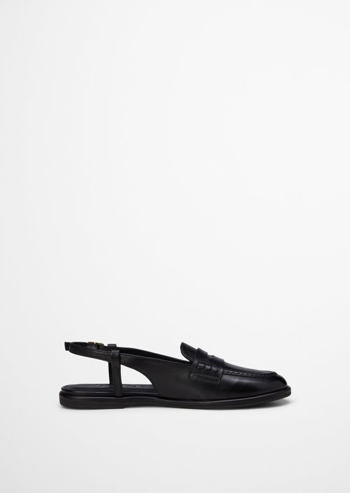 Slingback loafer model Alva — Black