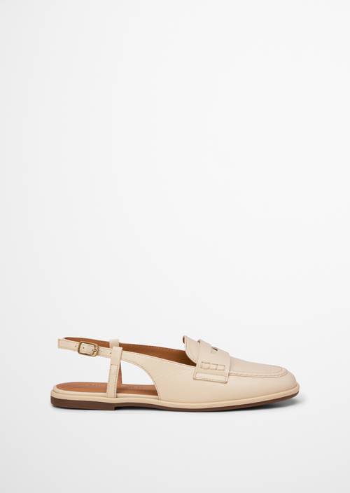 Slingback-Loafer Model Alva Raw Cotton Ansicht rechter Schuh von außen