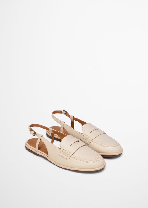 Slingback loafer model Alva — Raw Cotton
