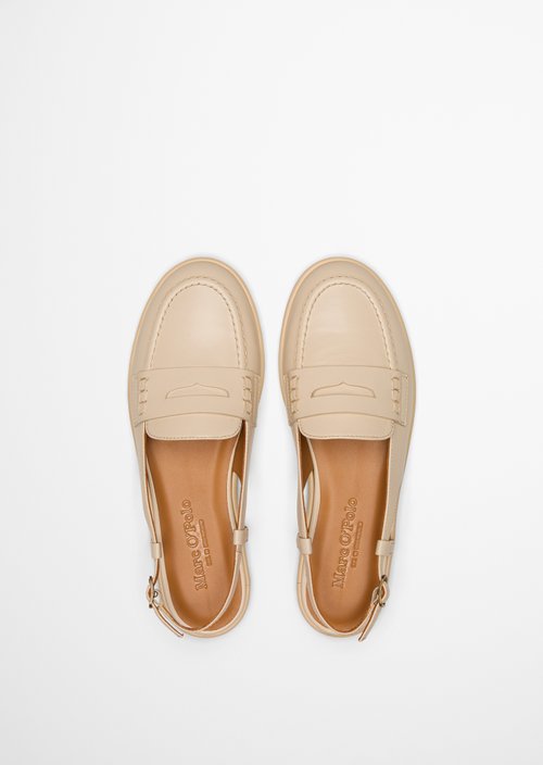 Slingback loafer model Alva — Raw Cotton