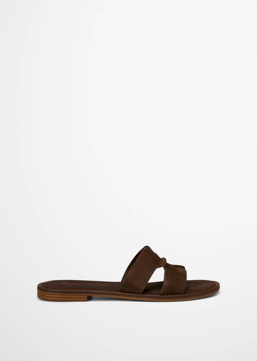 Slide Model Babette Burnt Coffee right shoe outer view