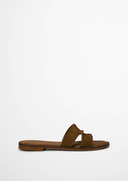 Slide Model Babette Dark Brown right shoe outer view